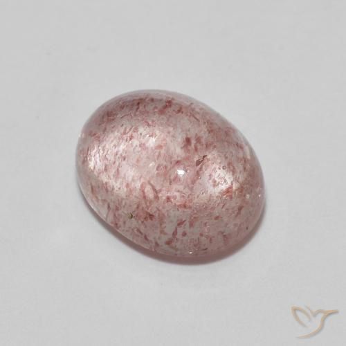 Quartz Fraise Rose naturelle ovale, 2.39 ct, Transparent