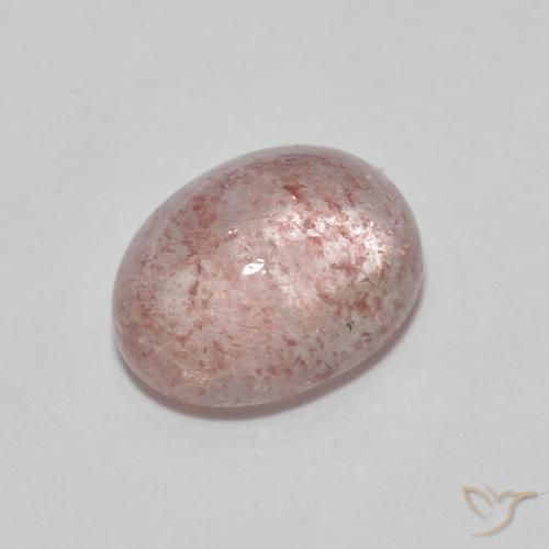 Quartz Fraise Rose naturelle ovale, 2.39 ct, Transparent