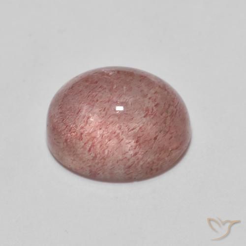 Quartz fraise Rose rougeâtre naturelle ovale, 2.64 ct, Transparent