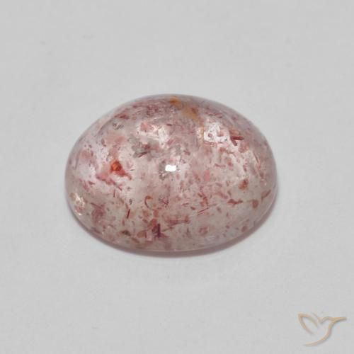 Quartz fraise Rose naturelle ovale, 2.29 ct, Transparent