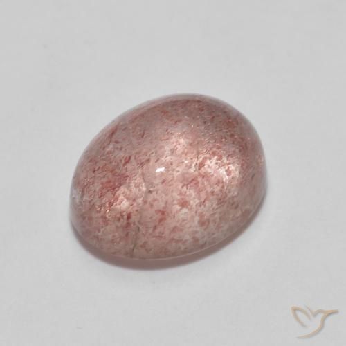 Quartz Fraise Rose naturelle ovale, 2.55 ct, Transparent