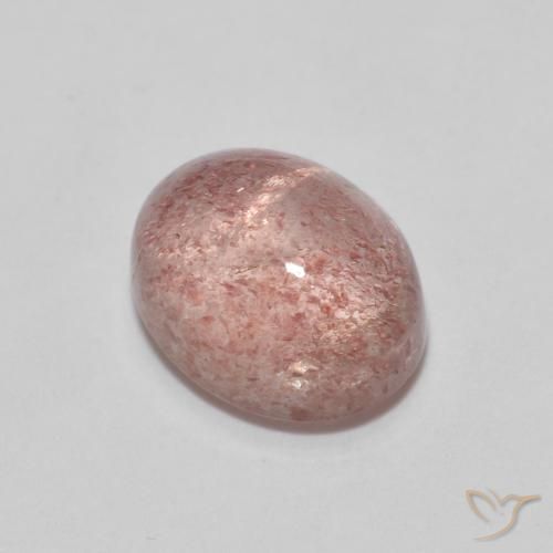Quartz Fraise Rose naturelle ovale, 2.55 ct, Transparent
