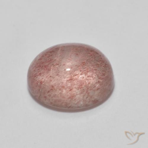 Quartz Fraise Rose naturelle ovale, 2.55 ct, Transparent
