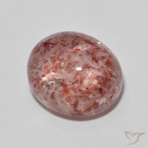 7.18ct Naturel Rose vif Quartz Fraise, ovale, Transparent