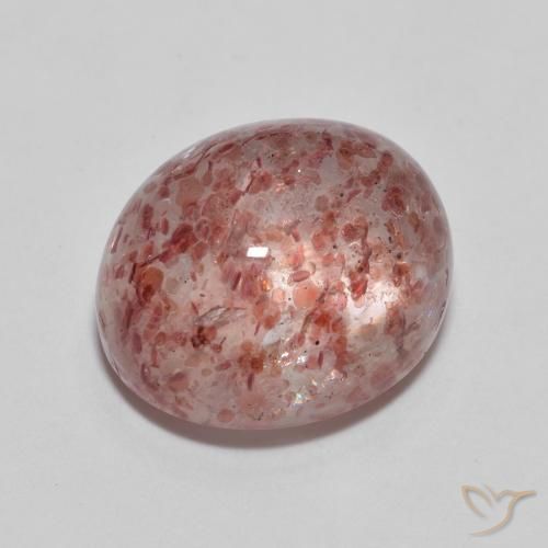 Quartz fraise Rose vif naturelle ovale, 7.18 ct, Transparent