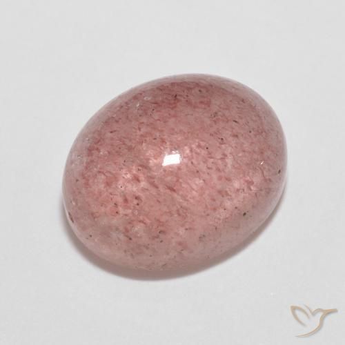 Quartz fraise Rose naturelle ovale, 2.77 ct, Transparent