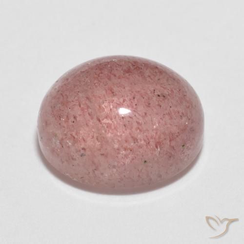 Quartz fraise Rose naturelle ovale, 2.77 ct, Transparent