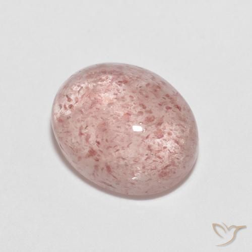 Quartz fraise Rose clair naturelle ovale, 2.33 ct, Transparent