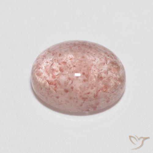 Quartz fraise Rose clair naturelle ovale, 2.33 ct, Transparent