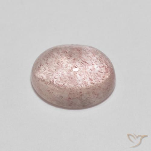 Quartz fraise Rose clair naturelle ovale, 2.19 ct, Transparent