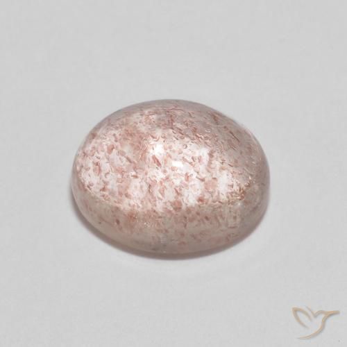 Quartz fraise Rose clair naturelle ovale, 2.50 ct, Transparent
