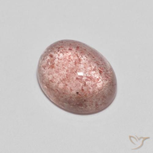 Quartz Fraise Rose moyen naturelle ovale, 2.17 ct, Transparent