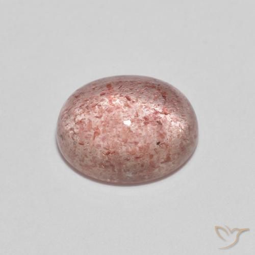 Quartz Fraise Rose moyen naturelle ovale, 2.17 ct, Transparent