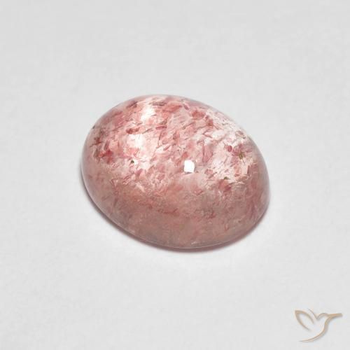 Quartz fraise Rouge moyen naturelle ovale, 2.14 ct, Transparent