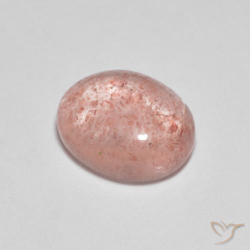 Quartz Fraise Rouge moyen naturelle ovale, 2.22 ct, Transparent
