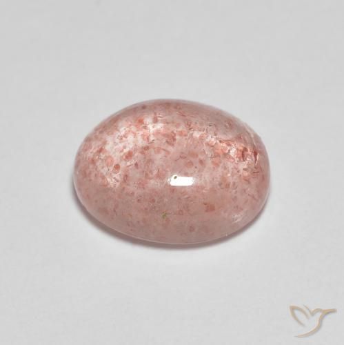 Quartz Fraise Rouge moyen naturelle ovale, 2.22 ct, Transparent