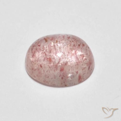 Quartz fraise Rose clair naturelle ovale, 2.34 ct, Transparent