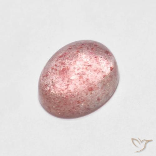 Quartz fraise Rose clair naturelle ovale, 2.45 ct, Transparent
