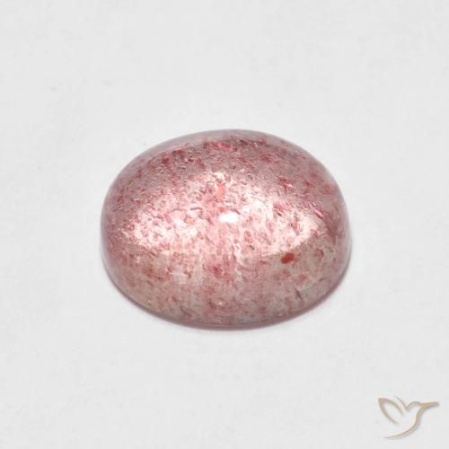 Quartz fraise Rose clair naturelle ovale, 2.45 ct, Transparent