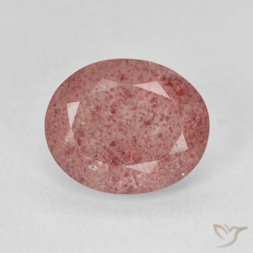 4.56ct Naturel Medium Light-Pink Quartz fraise, ovale, Translucide