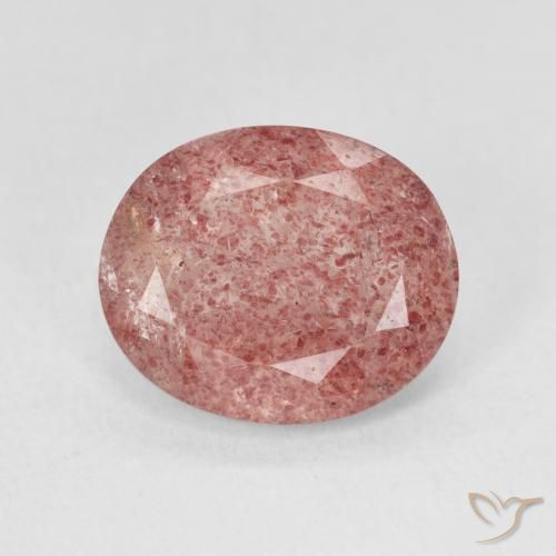 4.13ct Naturel Rose léger Quartz fraise, ovale, Translucide