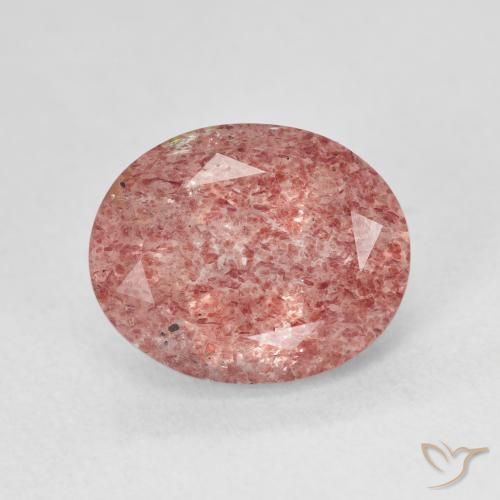 4.75ct Naturel Medium Light-Pink Quartz fraise, ovale, Translucide
