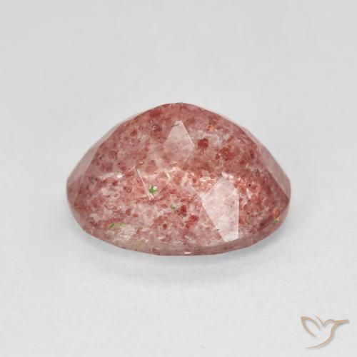 Quartz fraise Medium Light-Pink naturelle ovale, 4.75 ct, Translucide