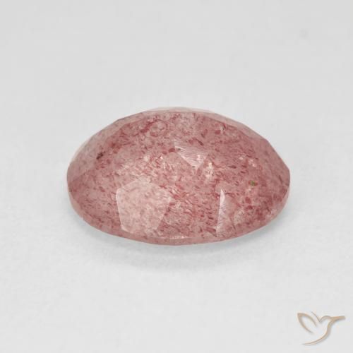 Quartz fraise Medium Light-Pink naturelle ovale, 4.44 ct, Translucide