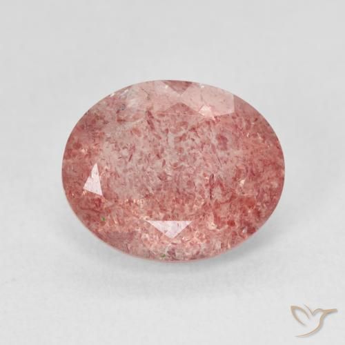 4.32ct Naturel Medium Light-Pink Quartz fraise, ovale, Translucide
