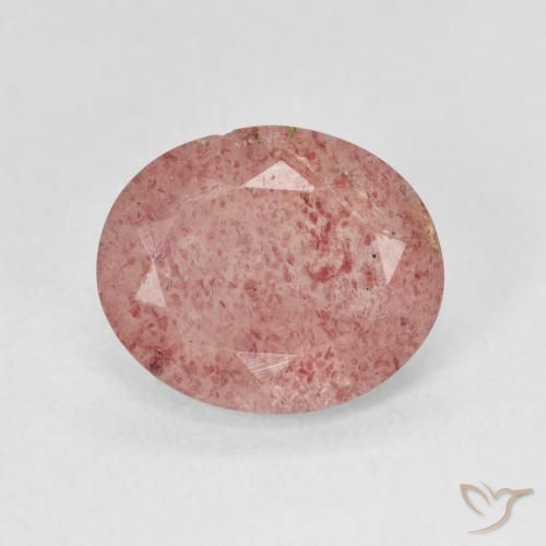 4.06ct Naturel Rose léger Quartz fraise, ovale, Translucide
