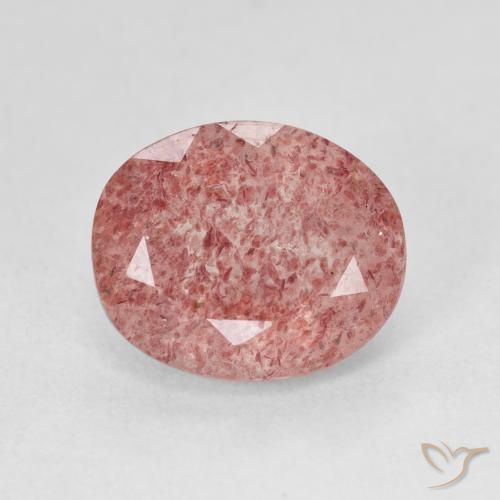 4.59ct Naturel Medium Light-Pink Quartz fraise, ovale, Translucide