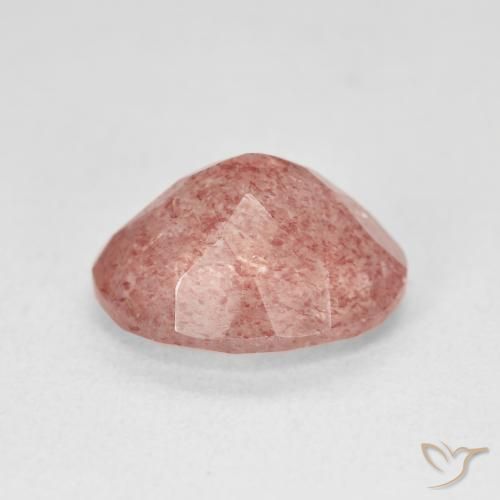 Quartz fraise Rose léger naturelle ovale, 4.58 ct, Translucide