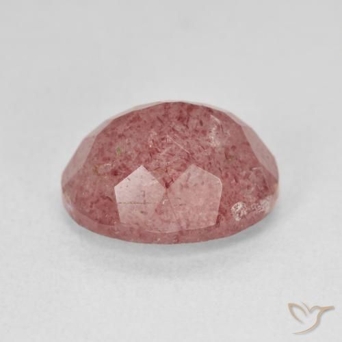 Quartz fraise Rose léger naturelle ovale, 5.20 ct, Translucide