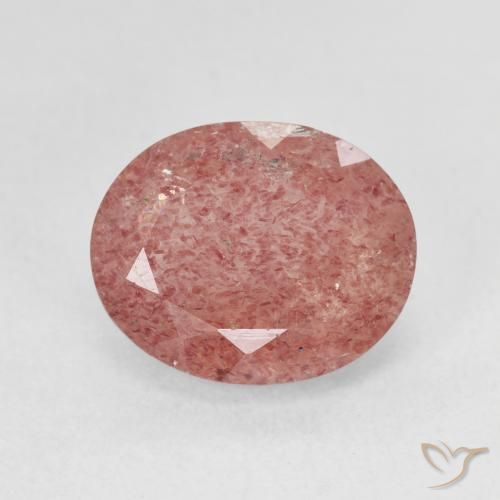 4.50ct Naturel Rose framboise Quartz fraise, ovale, Translucide