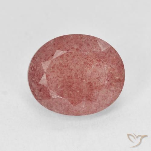 4.76ct Naturel Rose moyen Quartz fraise, ovale, Translucide