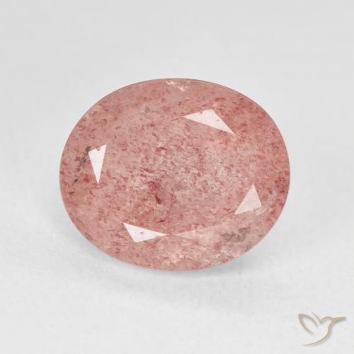 4.81ct Naturel Medium Light-Pink Quartz Fraise, ovale, Translucide