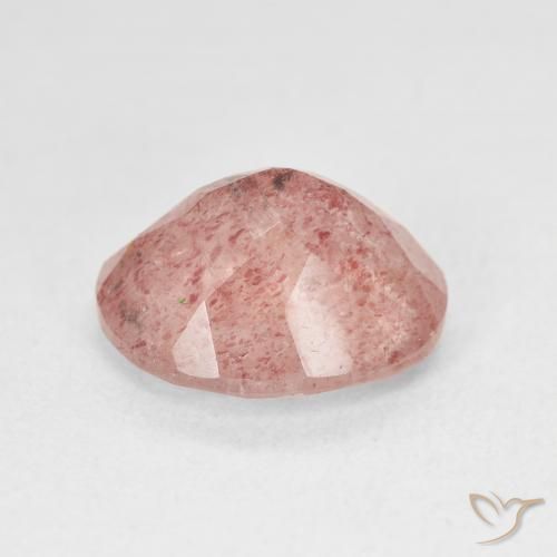 Quartz fraise Medium Light-Pink naturelle ovale, 4.81 ct, Translucide