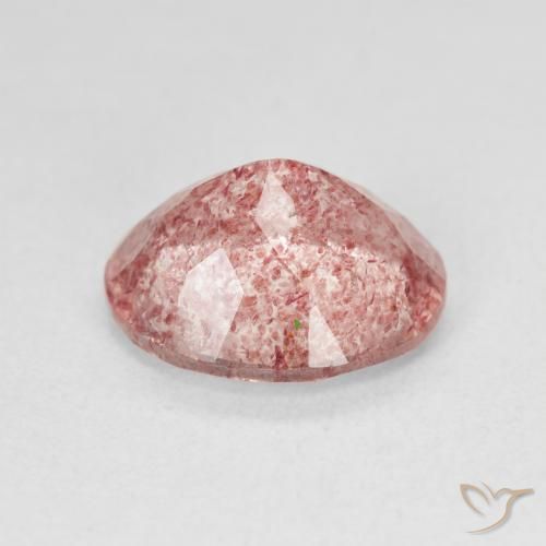 Quartz fraise Medium Light-Pink naturelle ovale, 4.27 ct, Translucide