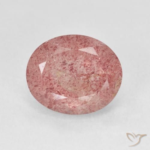 4.90ct Naturel Rose léger Quartz fraise, ovale, Translucide