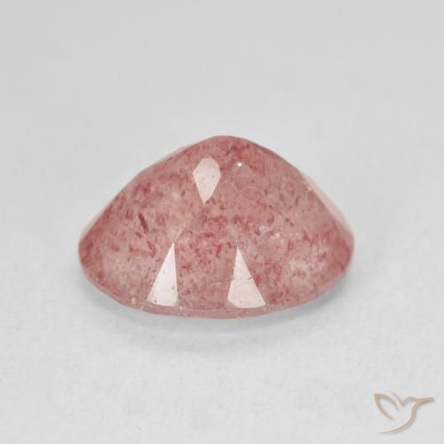 Quartz fraise Medium Light-Pink naturelle ovale, 4.46 ct, Translucide