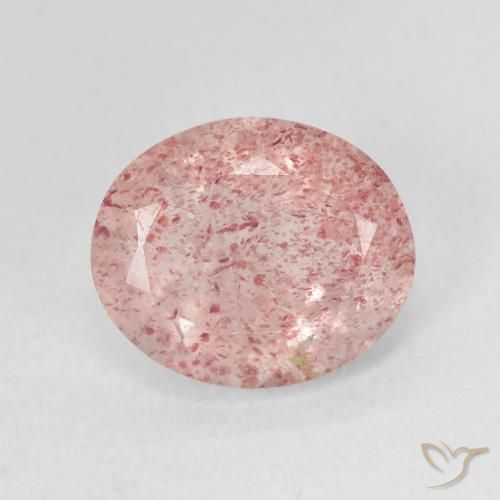 4.63ct Naturel Rose moyen Quartz fraise, ovale, Translucide