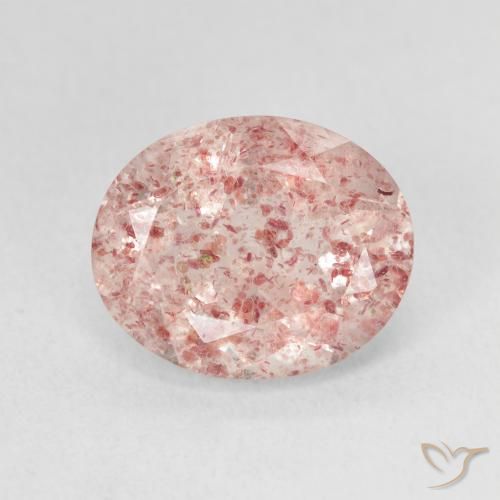 4.35ct Naturel Rose clair Quartz fraise, ovale, Translucide
