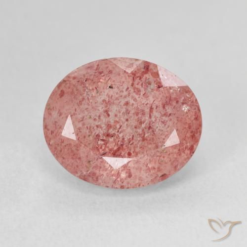 4.91ct Naturel Rose moyen Quartz Fraise, ovale, Translucide