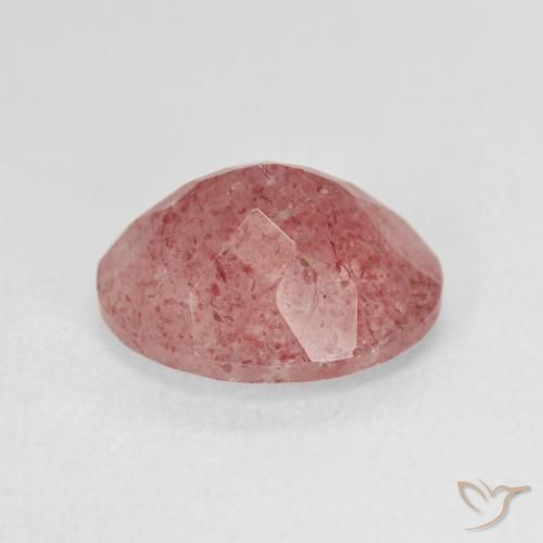 Quartz fraise Rose chaud et léger naturelle ovale, 4.51 ct, Translucide
