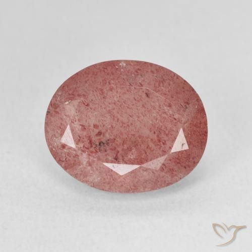 4.53ct Naturel Rose framboise Quartz fraise, ovale, Translucide