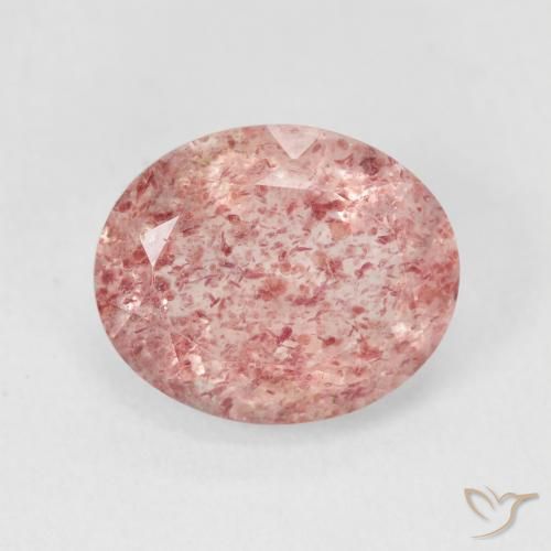 4.42ct Naturel Rose limonade Quartz fraise, ovale, Translucide