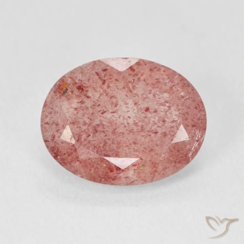 4.48ct Naturel Rose moyen Quartz fraise, ovale, Translucide