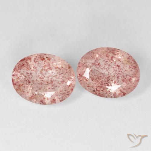 Shop natural 4.56ct Rose clair Quartz fraise gems, ovale, from Russie at GemSelect. In stock, global shipping!