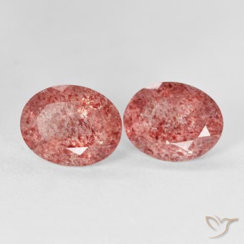 Shop natural 5.10ct Rose framboise Quartz fraise gems, ovale, from Russie at GemSelect. In stock, global shipping!