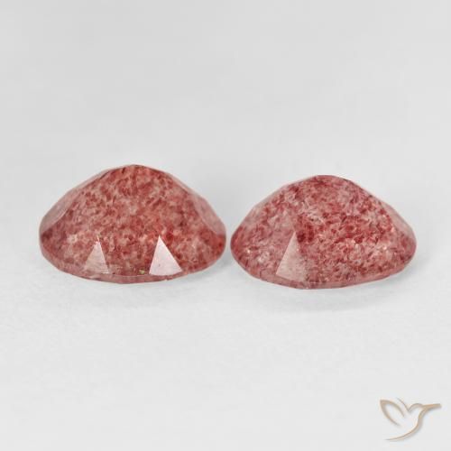 Shop natural 5.10ct Rose framboise Quartz fraise gems, ovale, from Russie at GemSelect. In stock, global shipping!